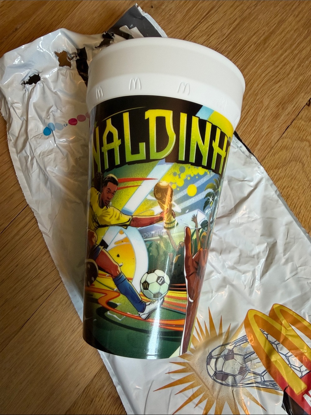 NWT FIFA World Cup Ronaldinho Brazil McDonald's Soccer Promo Cup and Bag 🇧🇷 - Picture 2 of 8